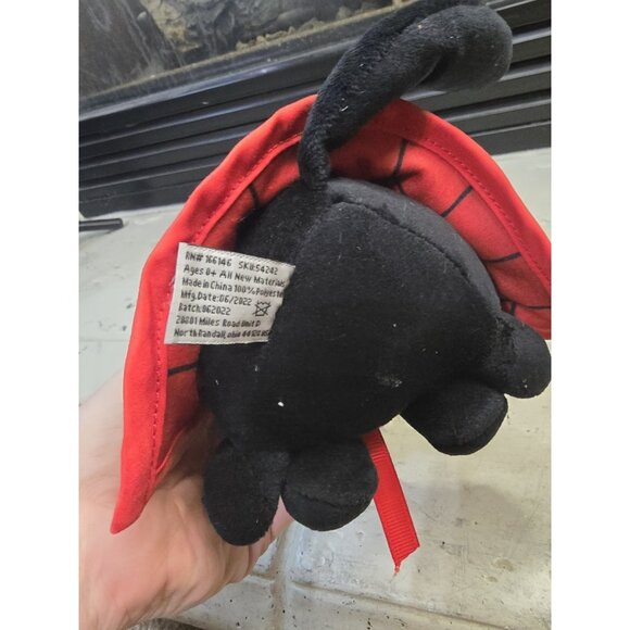 Victor The Vampire Cat By Plushible 7 Inches Black With Spiderweb Accents - Picture 3 of 5